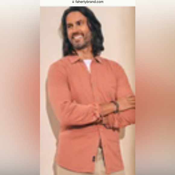 FAHERTY SUNWASHED KNIT BUTTON DOWN SOFT XXL NWOT - Picture 4 of 4